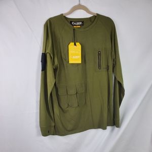 NWT Caliber Camo Green Utility Long Sleeve Shirt